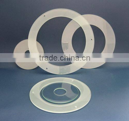 Wholesale Custom Tempered Ultra Clear Round Light Cover Glass