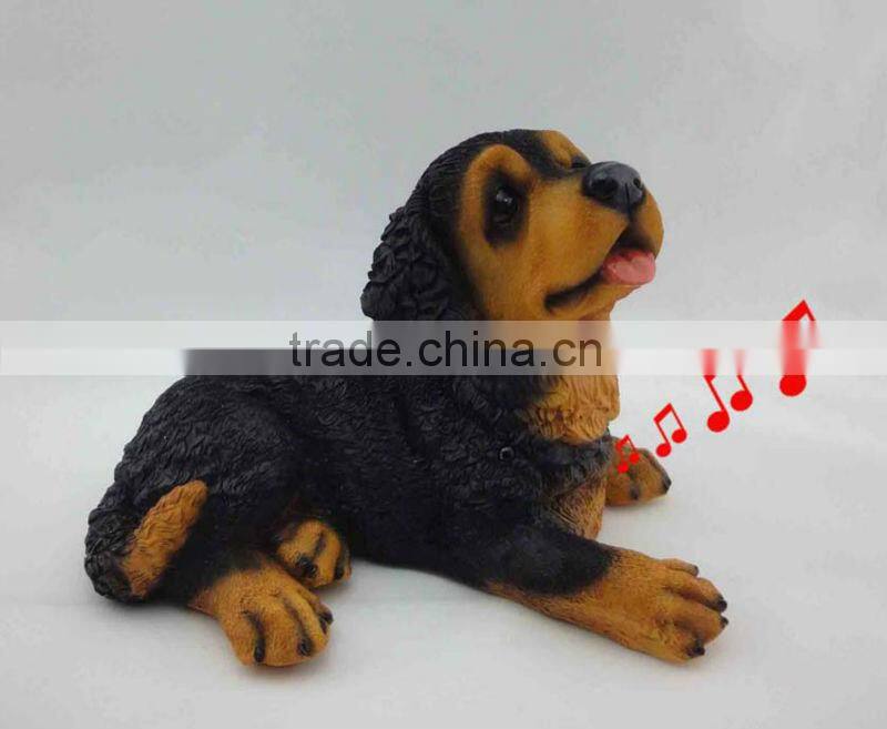 moving head figurine resin music dog