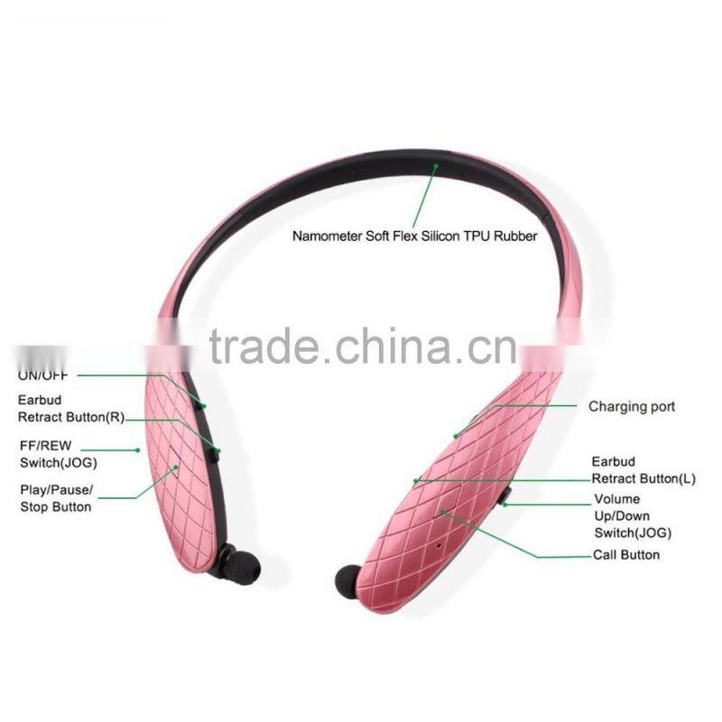 Headset with Mic Stereo Neckband Hand-free Wireless Sports Earphone