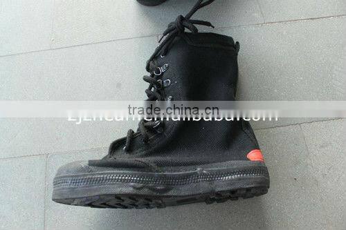 Fire Fighter Rescue Canvas Boots With Rubber Sole