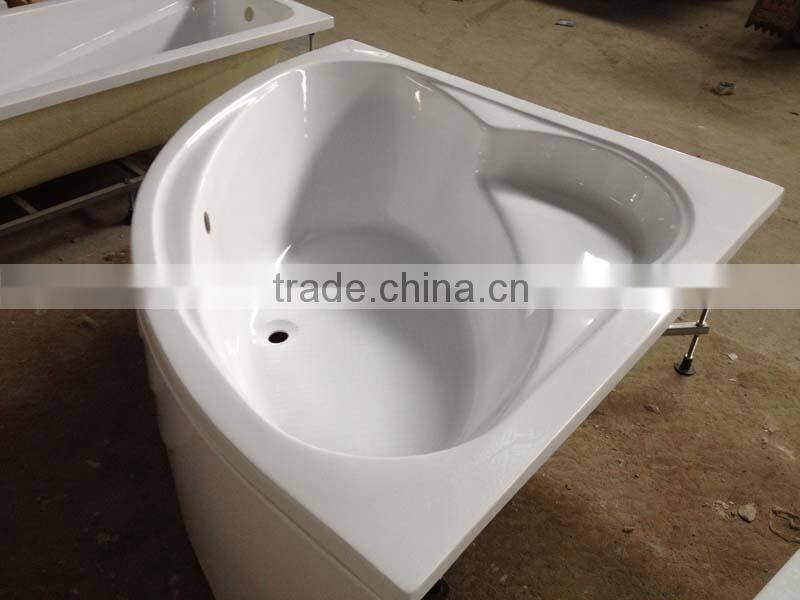 High quality corner bathtub with seat,fiberglass bathtub with skirt/apron
