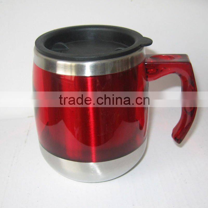 Double plastic wall advertising tumbler with customized Paper insert