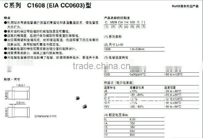 SMD Capacitor 2.2uf 10v