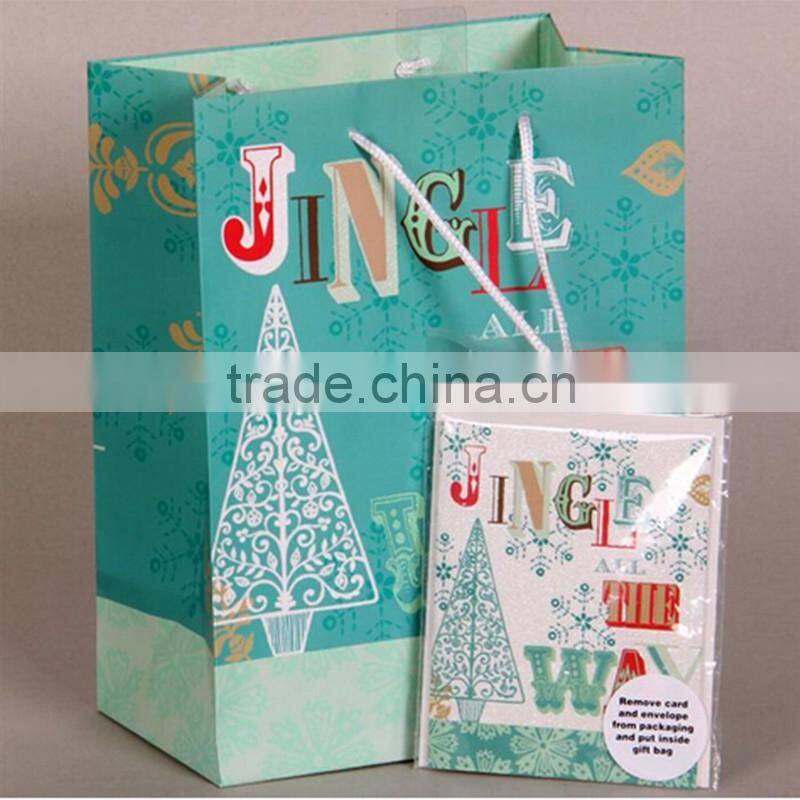 Luxury Christmas fashion design raw materials of paper bag
