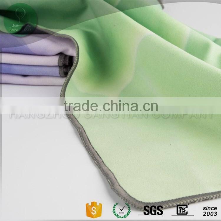 Popular custom printed microfiber fabric suede yoga mat towel