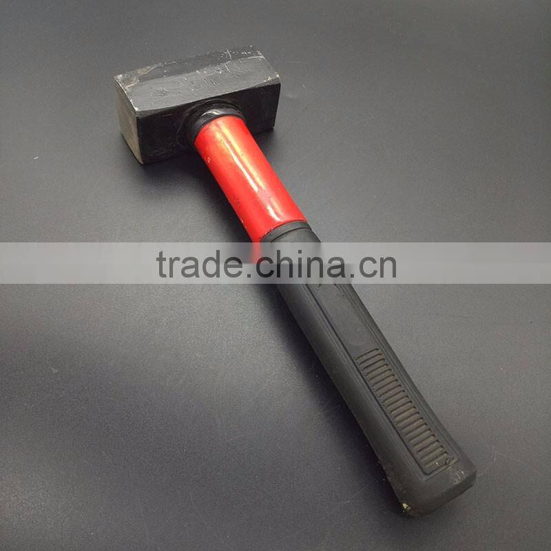 Red handle rubber covered iron hammer