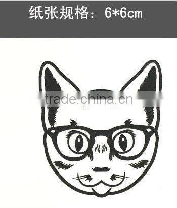 cat shape body tatoo stickers