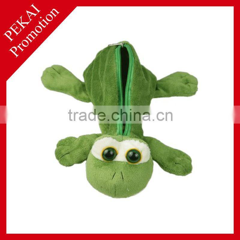 Cute plush frog design pencil bag, soft bag