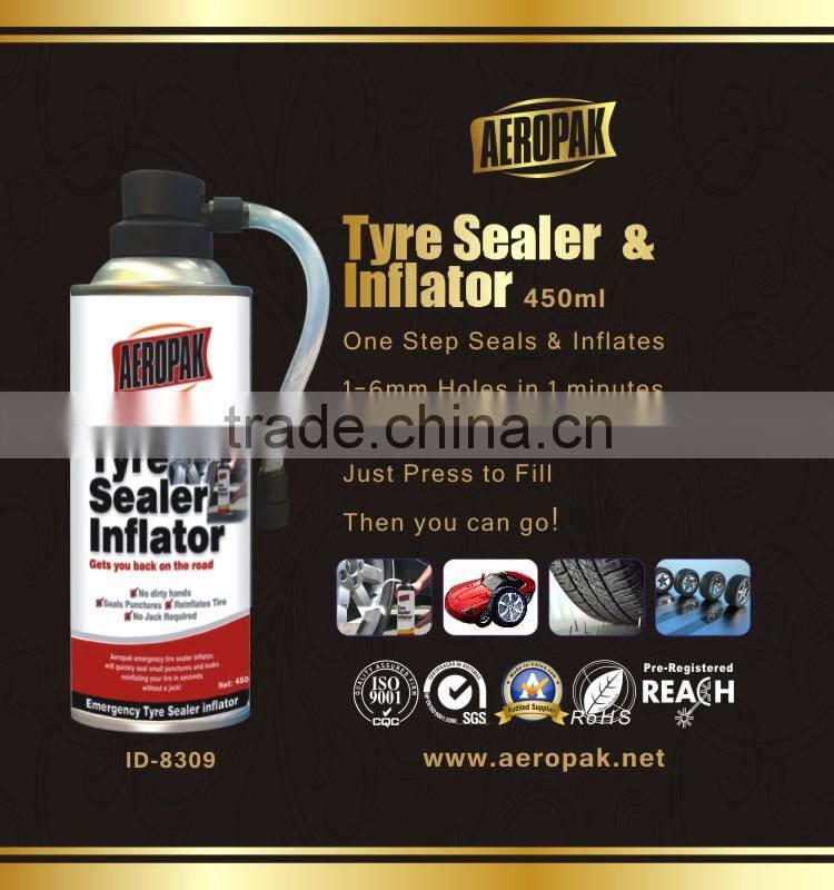 2016 CANTON FAIR Aeropak China Automatic Tyre Sealer Inflator 450/550/650ml for bike and car