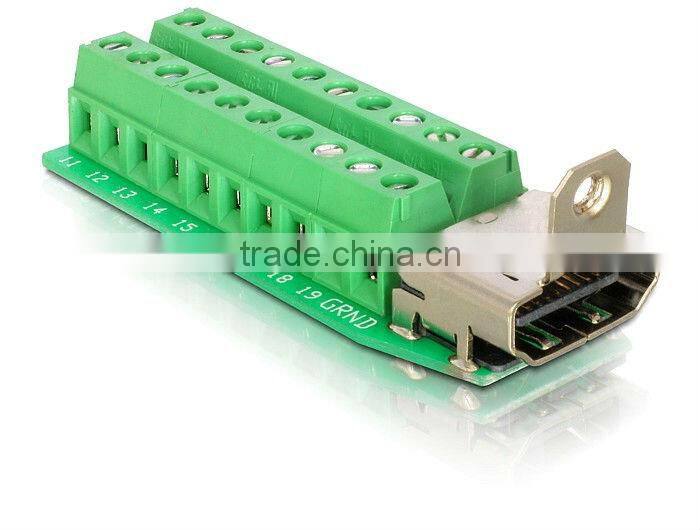 HDB15 Pin terminal block 5.0 pitch terminal connector with PCB