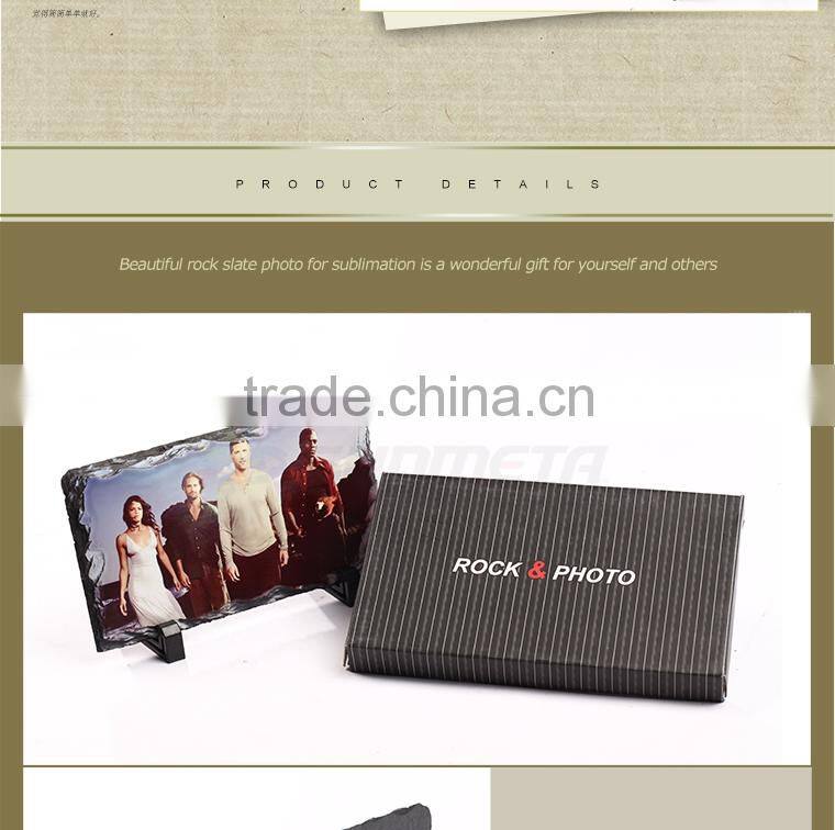 Sunmeta factory supply christmas decoration 12*22cm rock slate, sublimation rock photo(SH-15)