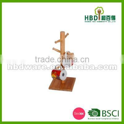 Bamboo mug tree wholesales wood mug tree