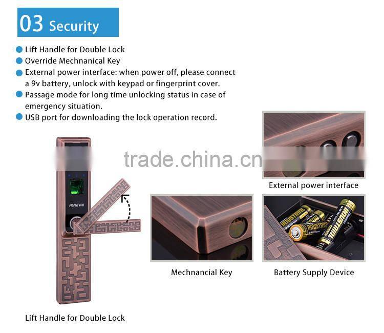 best keyless digital fingerprint door lock with free management software