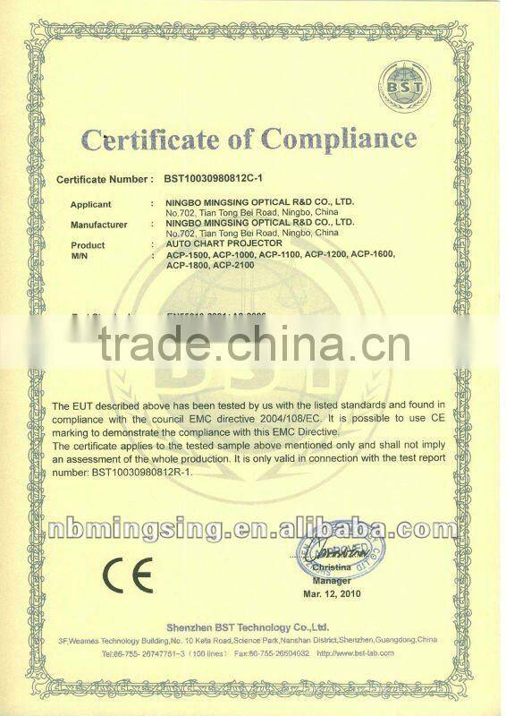 Auto Chart Projector ACP-1000A (Optical instrument)