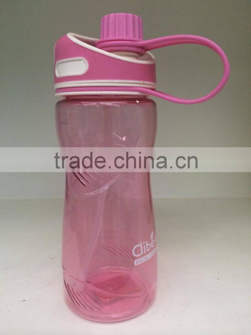 500ml plastic drinking water Bottle with straw