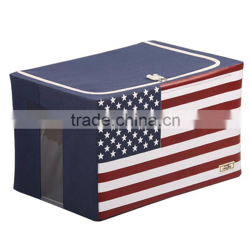 Custom Design Non Woven Foldable Fabric Storage Box For Modern Home