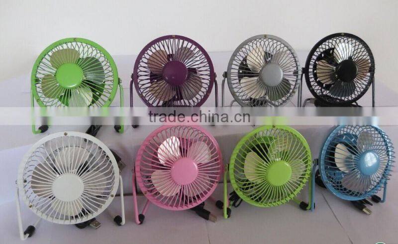 hot sell mini usb desk fan 4'' 6'' 8'' plastic or metal