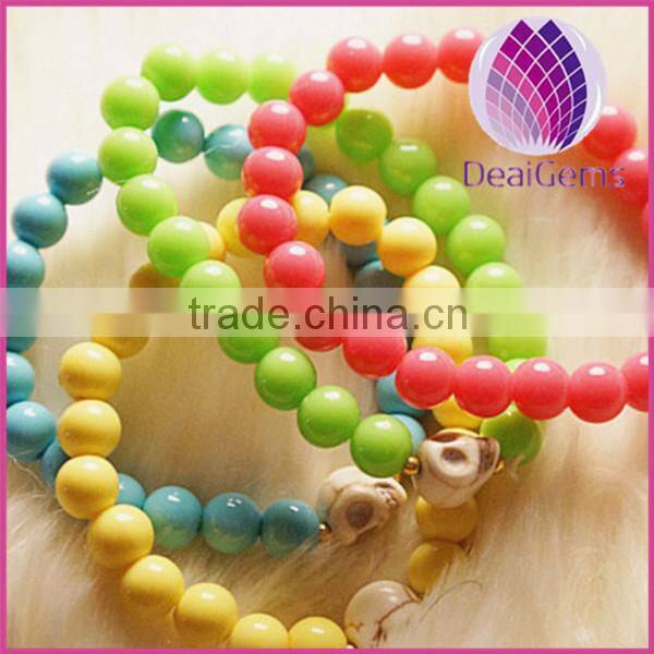Wholesale fashion acrylic smooth solid colored surface round bead 12mm