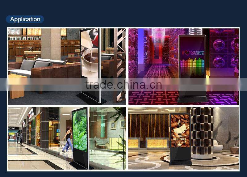 Indoor floor standing lg screen 55 inch interactive multi touch table/elevator lcd video multimedia display screen