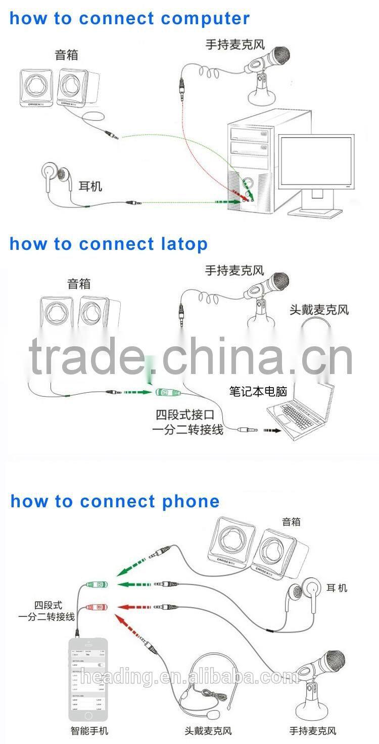 Factory wholesale handheld cell phone mini microphone for iphone and android phone