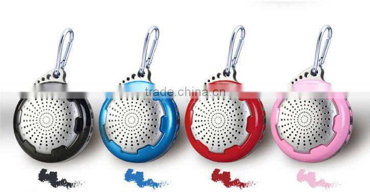 Wireless Portable Mini Bluetooth Speaker With Hook pink blue black red color