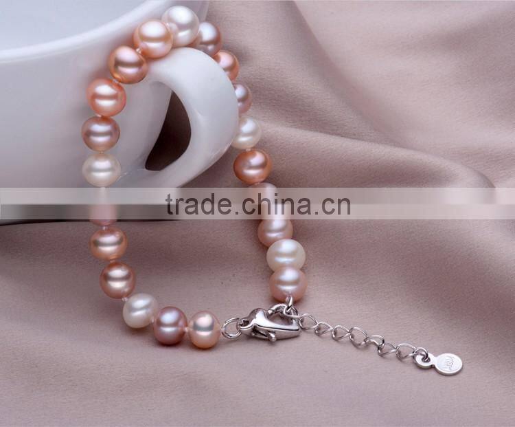 Low Minimum Elegant Multi Strand Pearl Bracelet Jewelry 2016