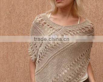 16HLC1008 Bamboo cotton Spring poncho