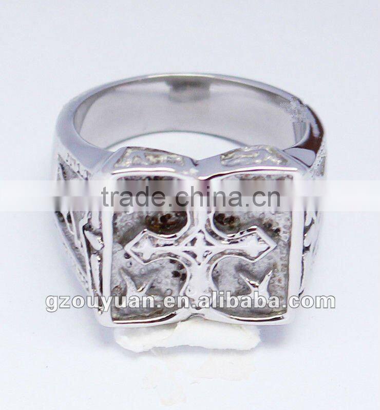 New Popular Sell 316 L Stainless Steel Cross Ring