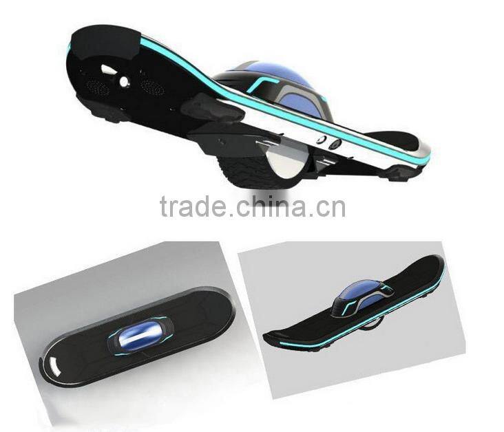 New fashion wheels Bluetooth and flashing light one wheel electric scooter