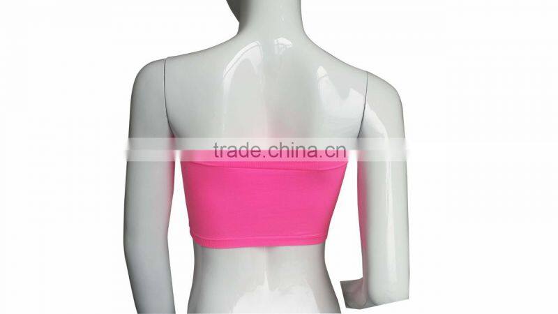 Top quality seamless strapless tube bra