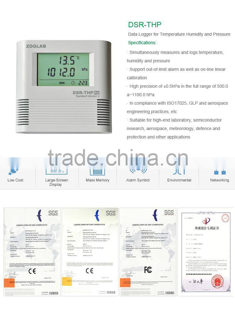 Atmospheric Pressure Temperature Humidity Measurement Meter Recorder Data Logger