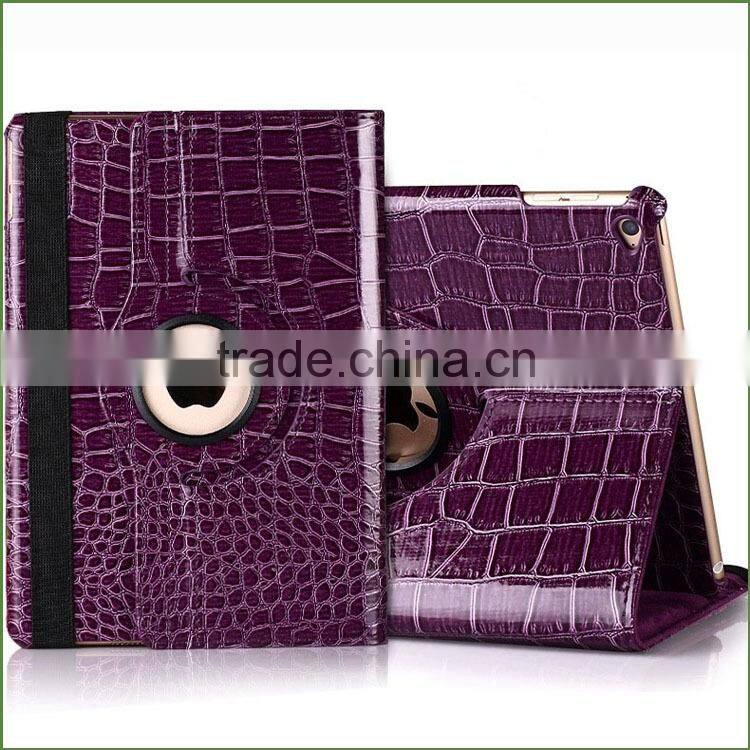PU leather Rotating case For iPad Air case , lowest price rotating flip leather case for iPad 5/Air