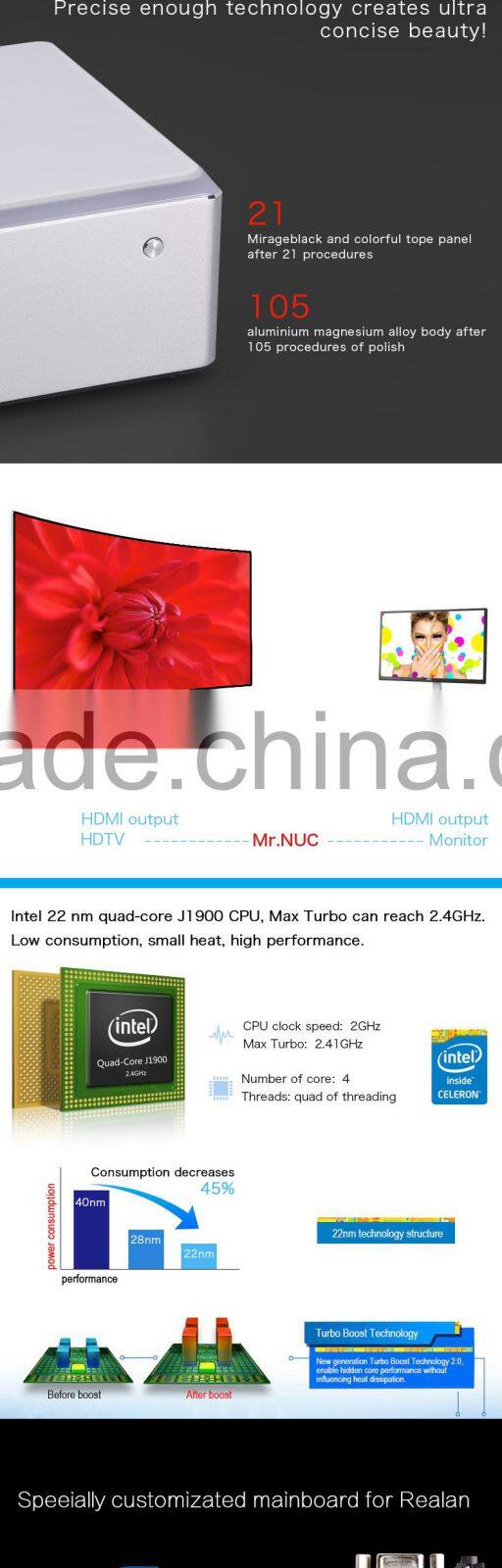 New Promotion miracast quad core mini pc windows xp