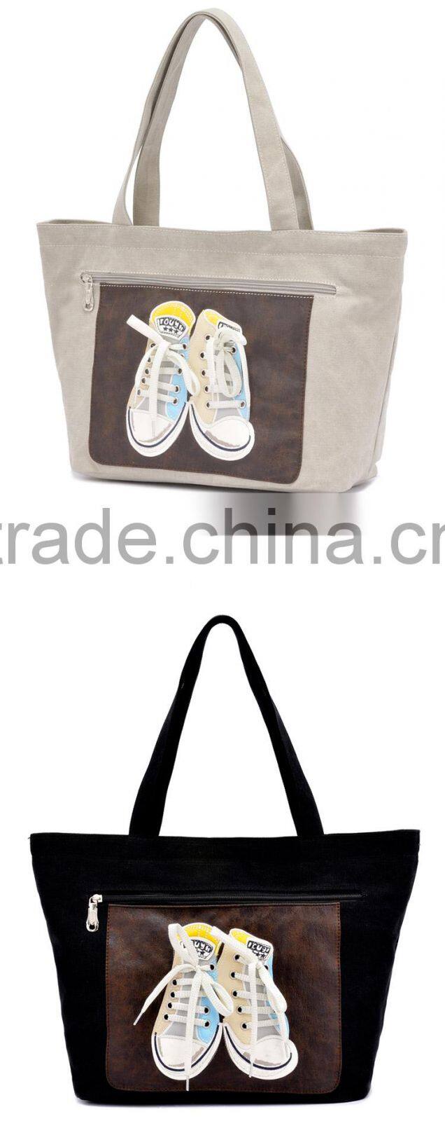 Vintage Canvas Bag Shoulder Bag For College Messenger Cross Body Bag Cotton Tote Bag