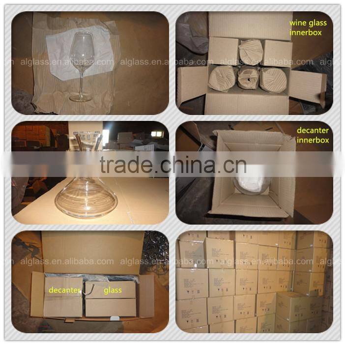 unique luxury wine decanter set with silver rim