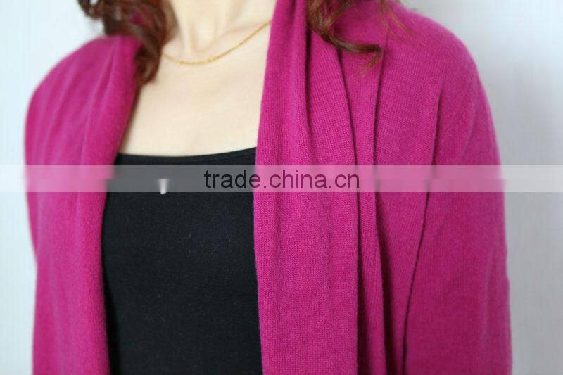 women fashion pure cashmere shawl cardigan