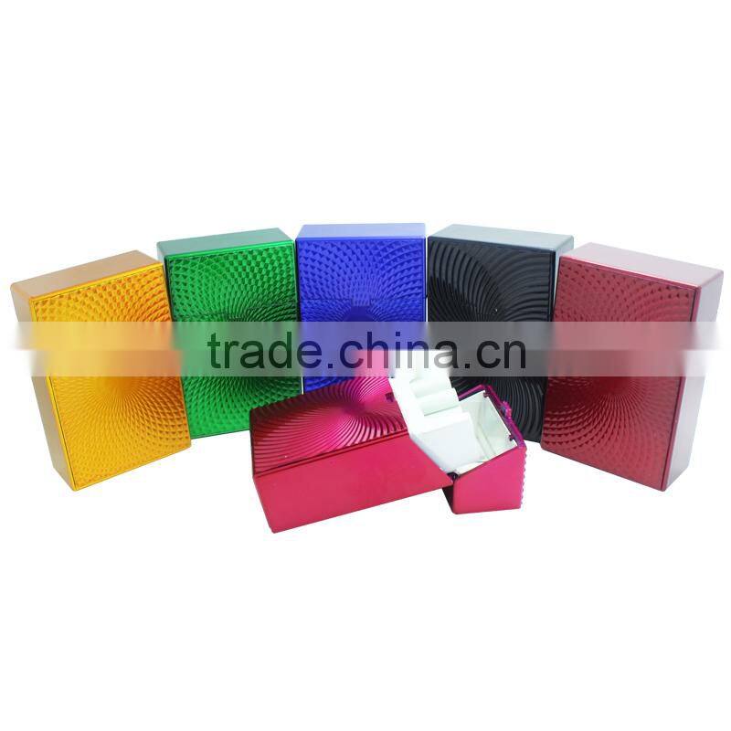 green embossed wave shape plastic cigarette case for 20s kind size 85mm cigarette pack holder