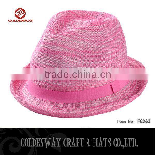 Custom Design Blue Fedora hat for men