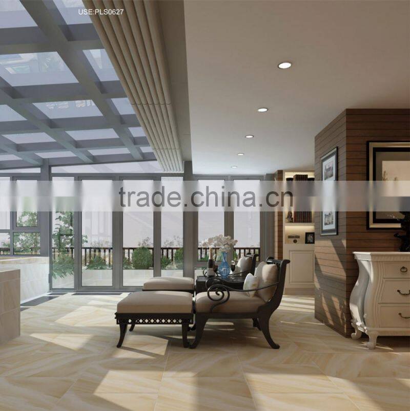 Decorative flooring rectified edge 3D digital inkjet wood look soft glazed surface ceramic floor tile