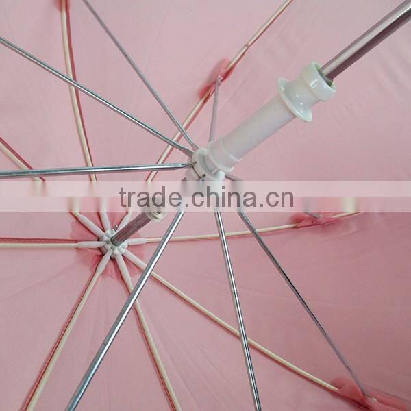 promotional solid pink color fiberglass kids umbrella