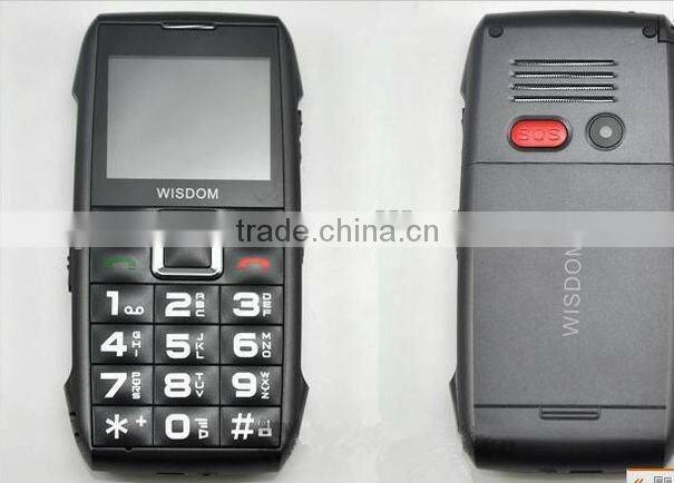 Wisdom WSG01 dual sim dual standby senior mobile phone FM SOS Torch MP3 MP4 camera GPS French Germany Russian 01