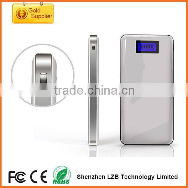 12000mAh newest ultra slim li-polymer Recharger , universal portable Ultra thin mobile power bank