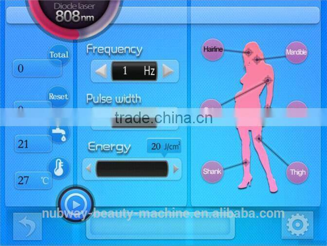 Nubway 2015 New 10.4 Inch Screen Keyword 810nm Diode Laser Hair Removal Machine