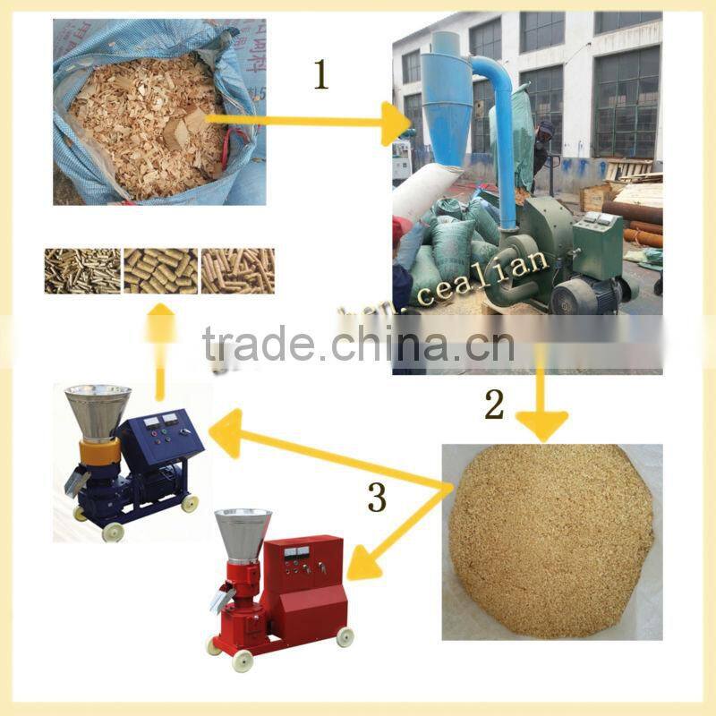 Household 2.2kw small durable high quality pine wood hammer mill grass hay crusher