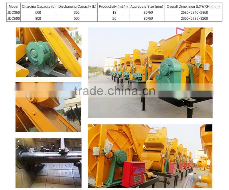 Hot Sale!!! JDC350(17.5m3/h) Cement Mixer