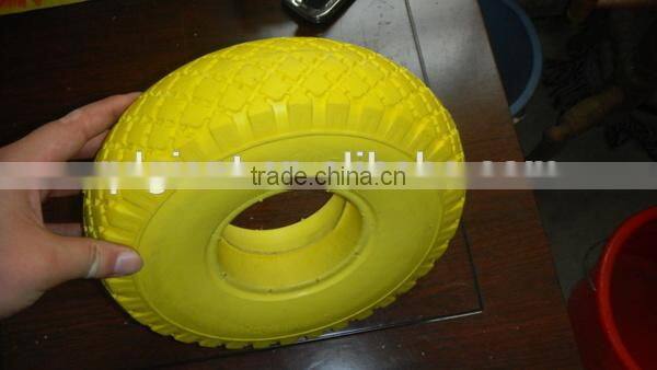 flat free pu foam wheels 3.00-4