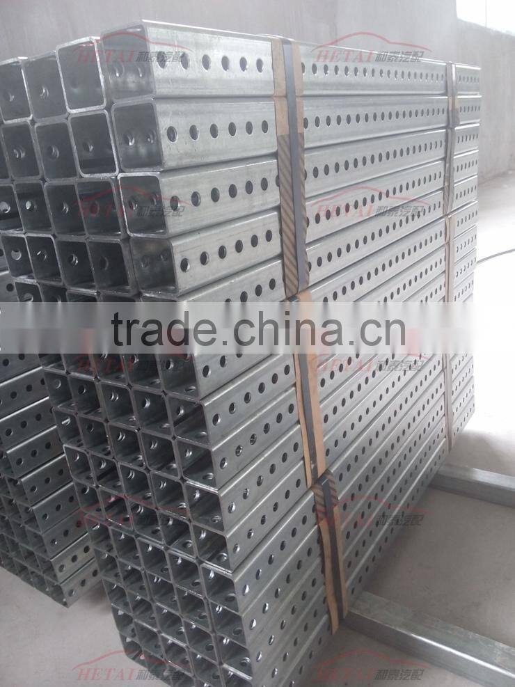 Galvanized square steel road sign post with holes