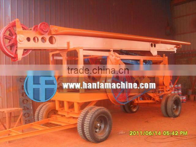 The best percussion drilling rig for Selling!HF-6A trailer large diameter pile drilling rig