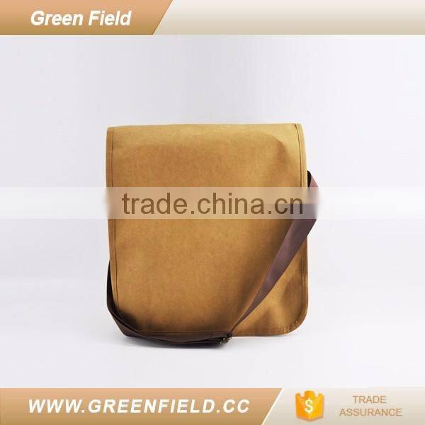 eco friendly products washable paper brown mens messenger bag