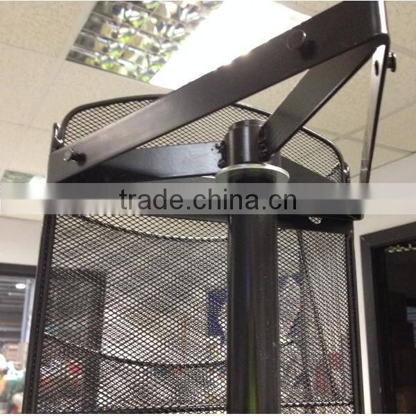 Floor Standing 3-Side Rotating Wire Mesh Leaflet Display Rack